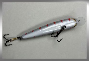 Nils Master INVINCIBLE Floating Wobbler, Größe: 12 cm, Farbe: 003 Silver Perch Red Stripes, Gewicht: 24 Gramm